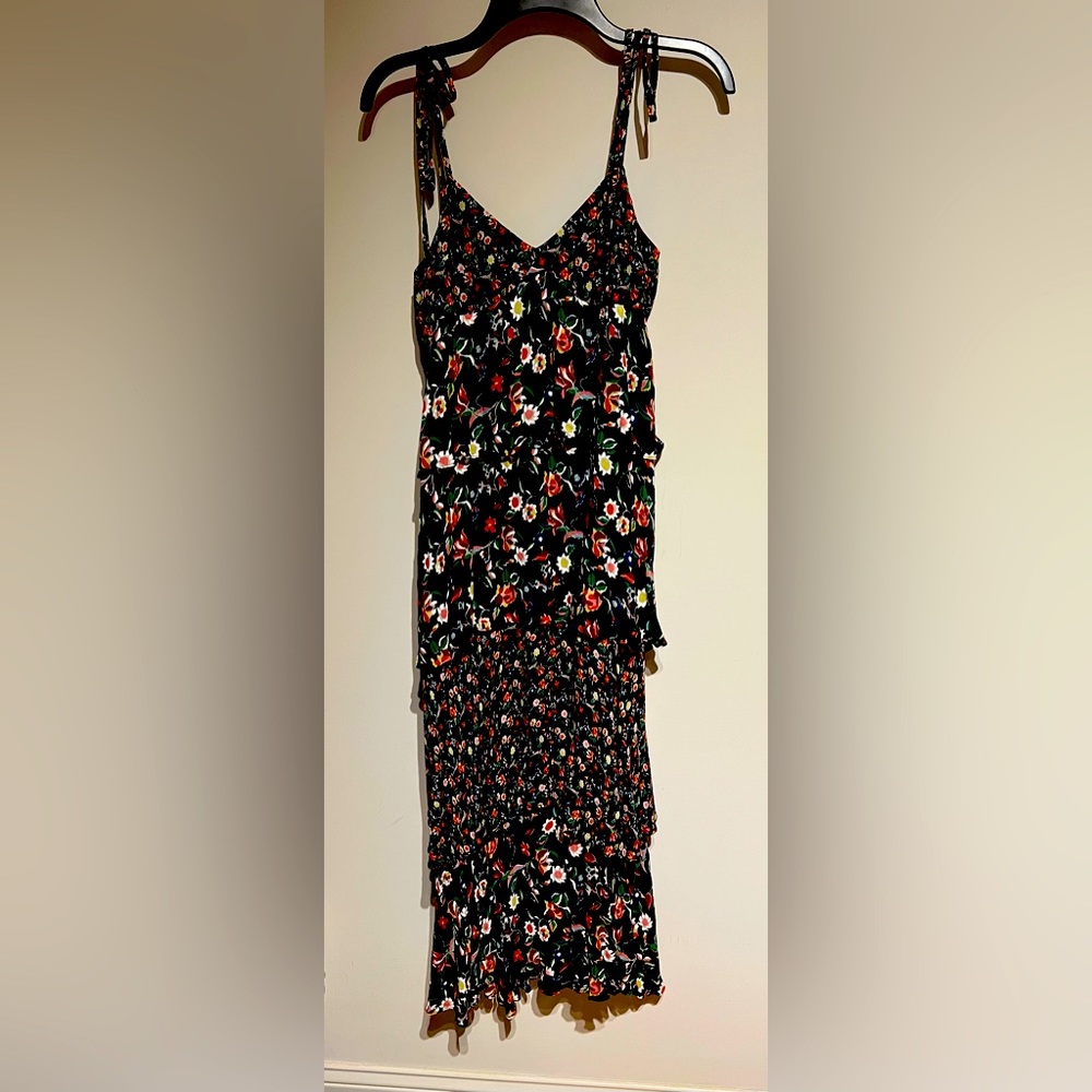 Club Monaco floral tiered maxi dress size 2